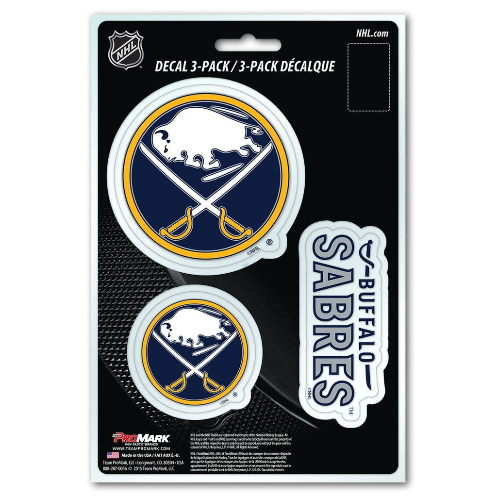 Fanmats NHL Buffalo Sabres Team Decal - Pack of 3