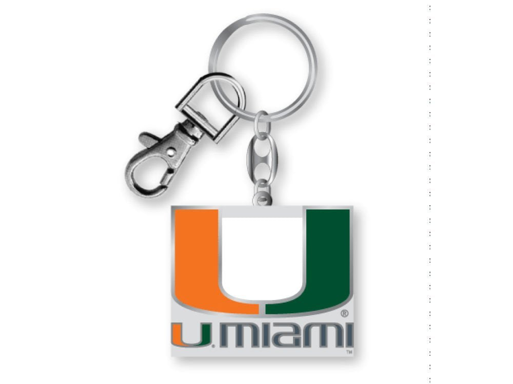 Aminco NCAA Miami Hurricanes Heavyweight Keychain