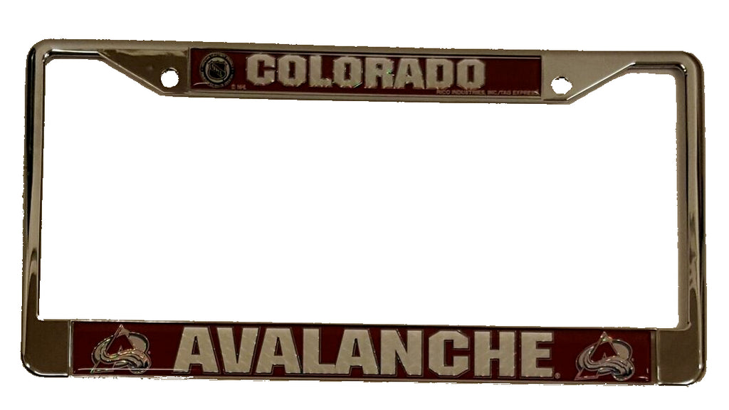 Rico NHL Colorado Avalanche Auto Tag Chrome Frame FCDD
