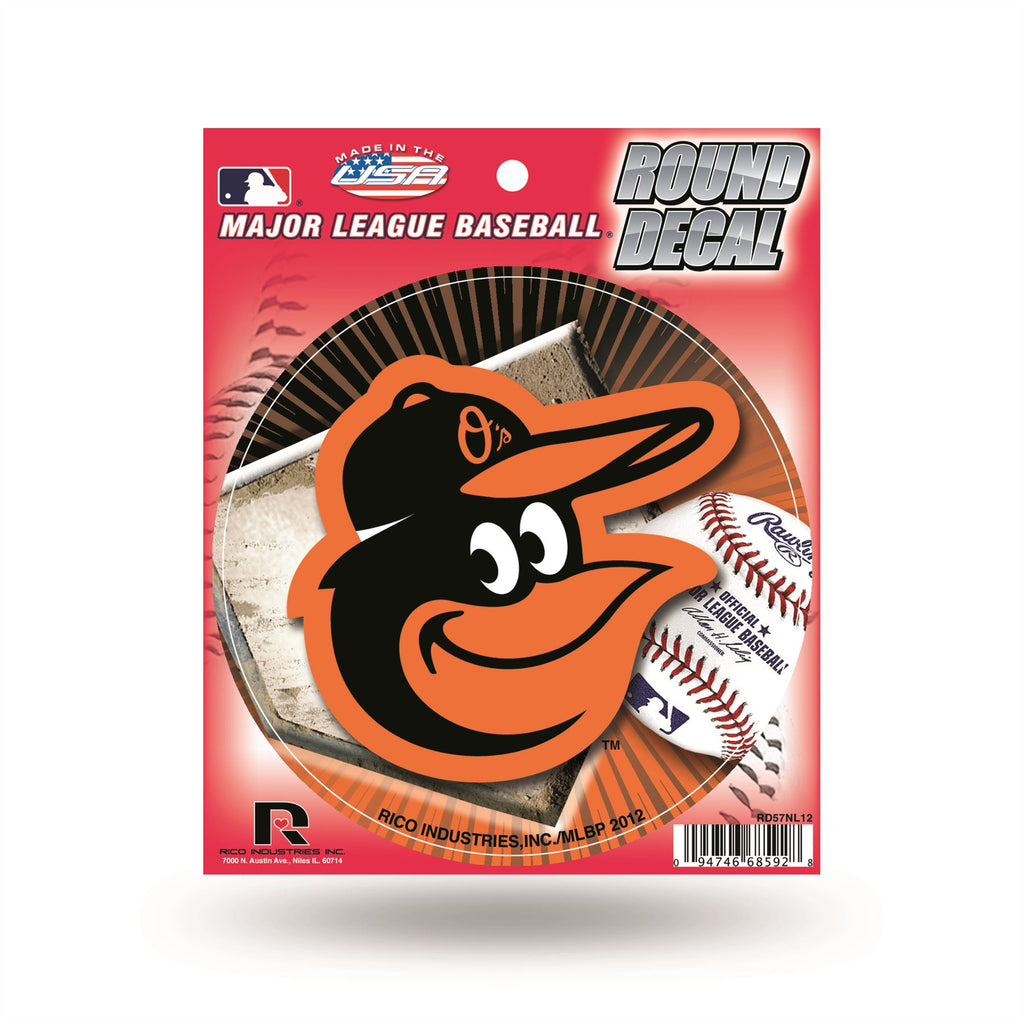 Rico MLB Baltimore Orioles Vinyl Round Auto Decal Car Sticker