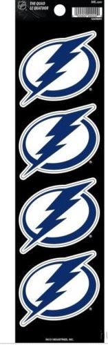 Rico NHL Tampa Bay Lightning The Quad 4 Pack Auto Decal Car Sticker Set QAD