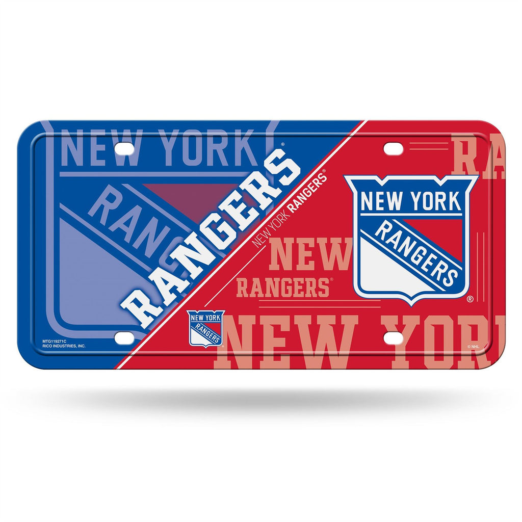 Rico NHL New York Rangers Split Design Auto Metal Tag MTG