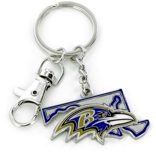 Aminco NFL Baltimore Ravens Home State Heavyweight Keychain