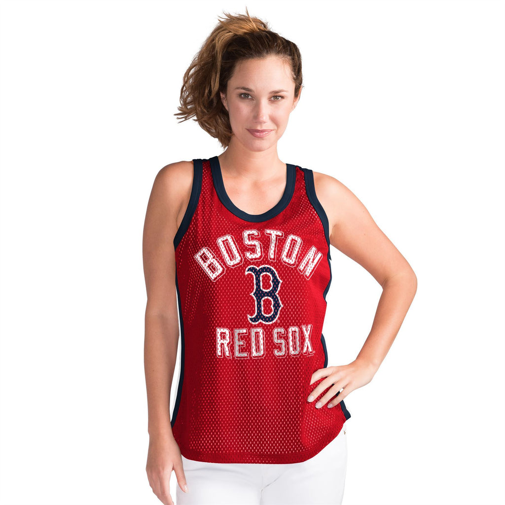 G-III MLB Women's Boston Red Sox Comeback Mesh Tank Top X-Large