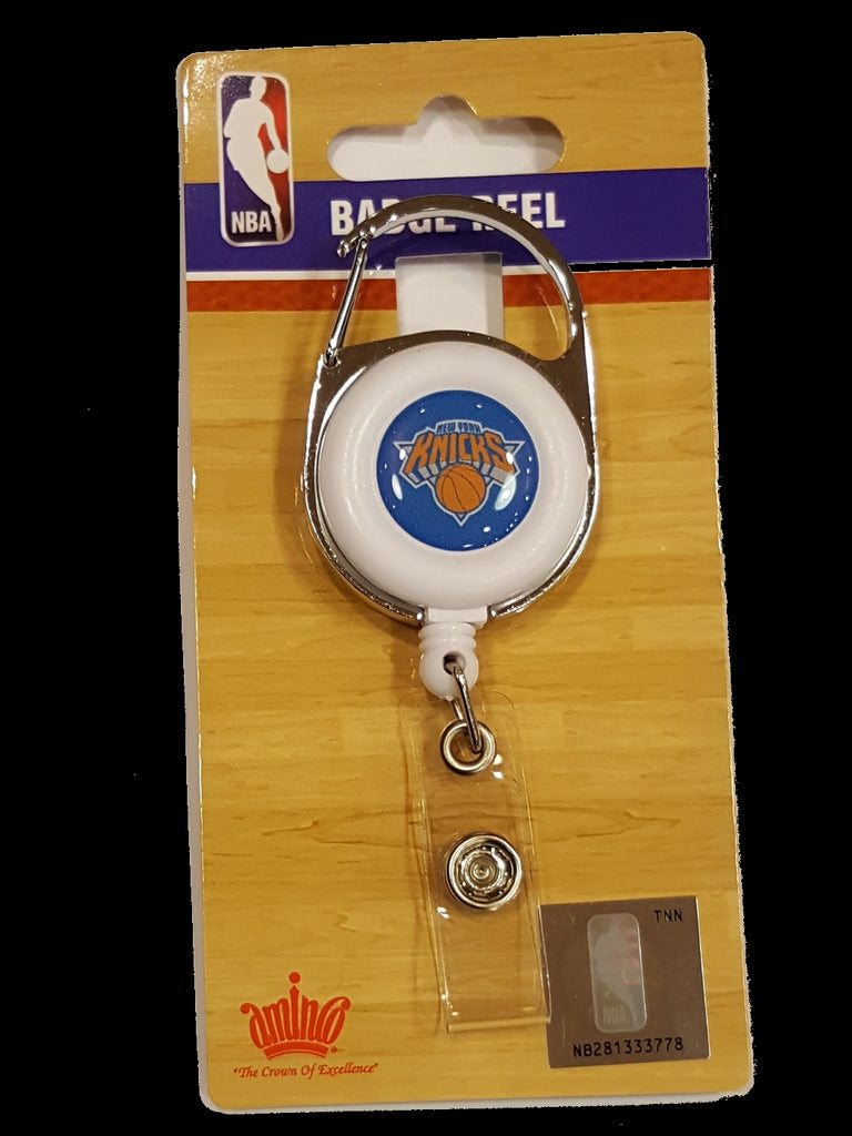 Aminco NBA New York Knicks Premium Retractable Deluxe Clip Badge Reel
