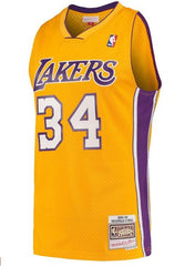 Mitchell & Ness NBA Men's Los Angeles Lakers Shaquille O'Neal 1999-00 Hardwood Classics Swingman Home Jersey