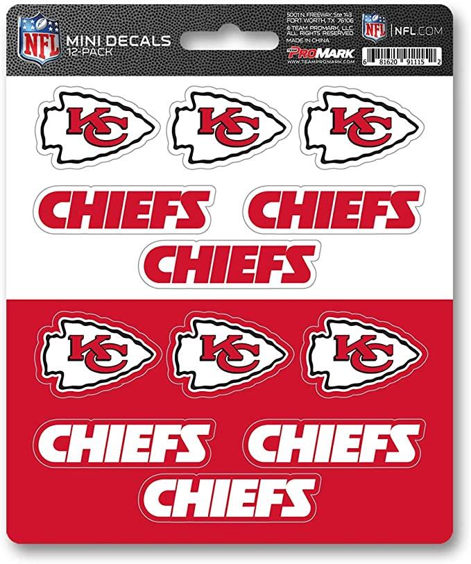 Fanmats NFL Kansas City Chiefs Mini Decals 12-Pack