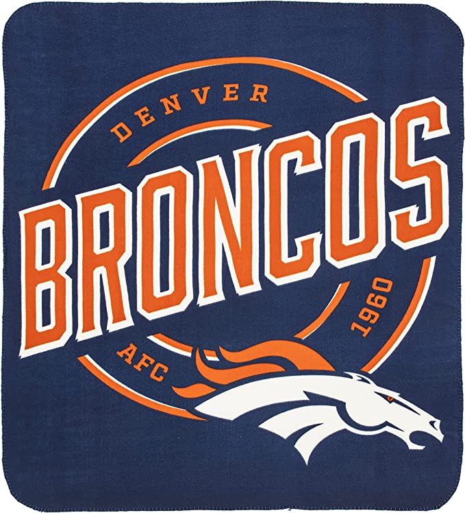 The Northwest Company NFL Denver Broncos Campaign Design Fleece Throw Blanket