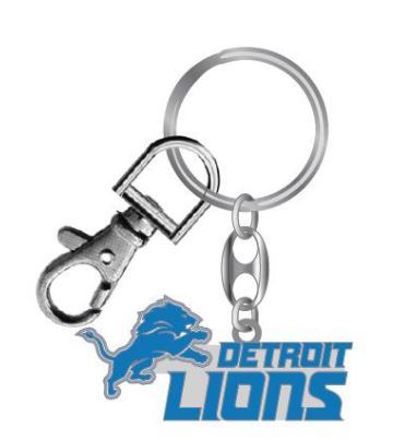 Aminco NFL Detroit Lions Heavyweight Keychain,Blue