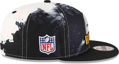 New Era NFL Men's Pittsburgh Steelers Ink 9FIFTY Adjustable Snapback Hat Black OSFM