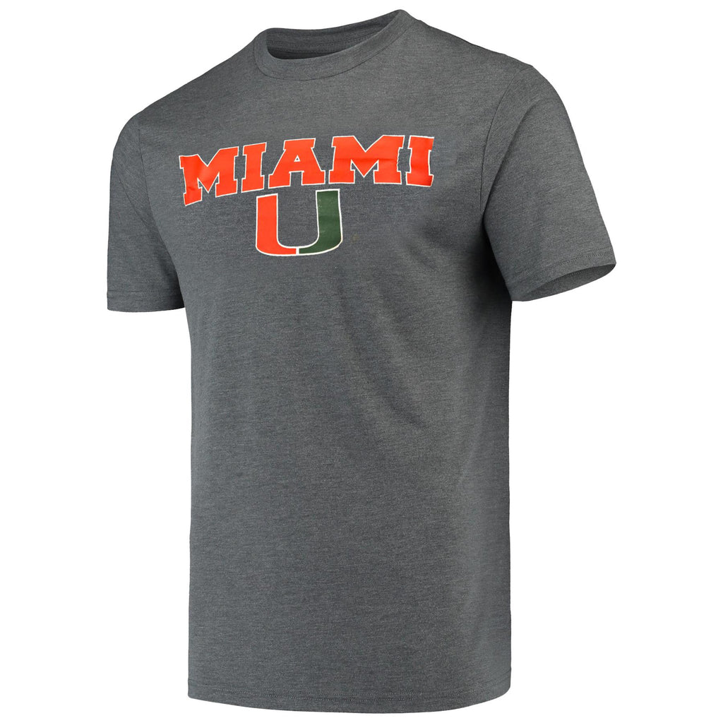 Concepts Sport NCAA Men's Miami Hurricanes Troupe Shirt And Pants Pajama Sleepwear 2-Piece Set