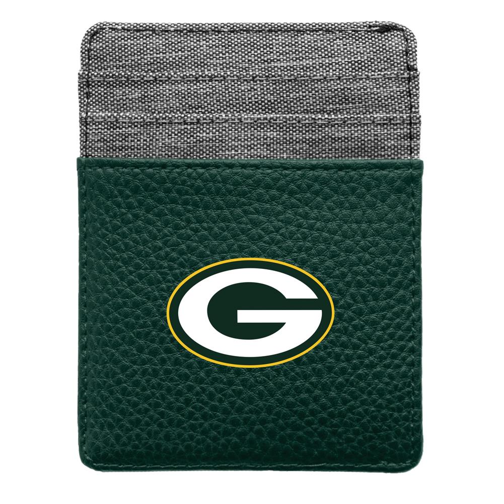 Little Earth NFL Unisex Green Bay Packers Pebble Front Pocket Wallet Green One Size