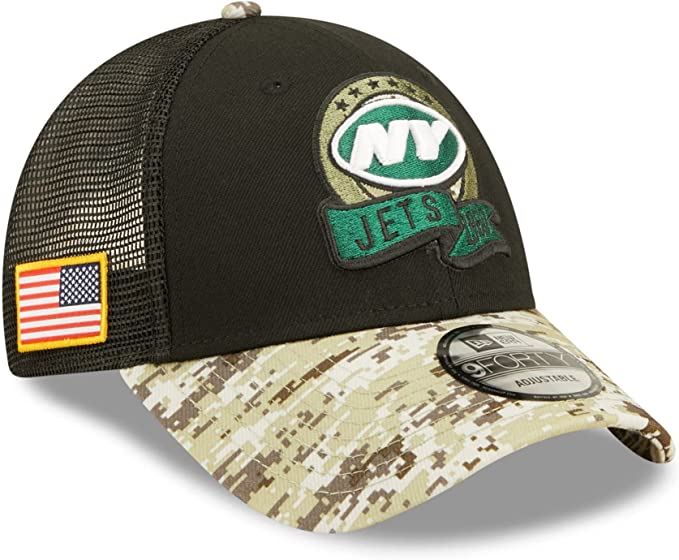 Men's New Era Black/Camo San Francisco 49ers 2022 Salute To Service 9FORTY  Snapback Trucker Hat