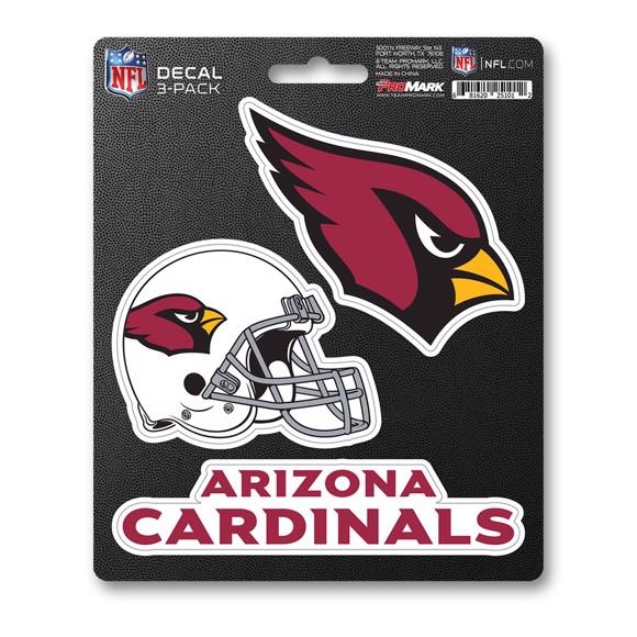 Promark NFL Arizona Cardinals Team Decal - Pack of 3