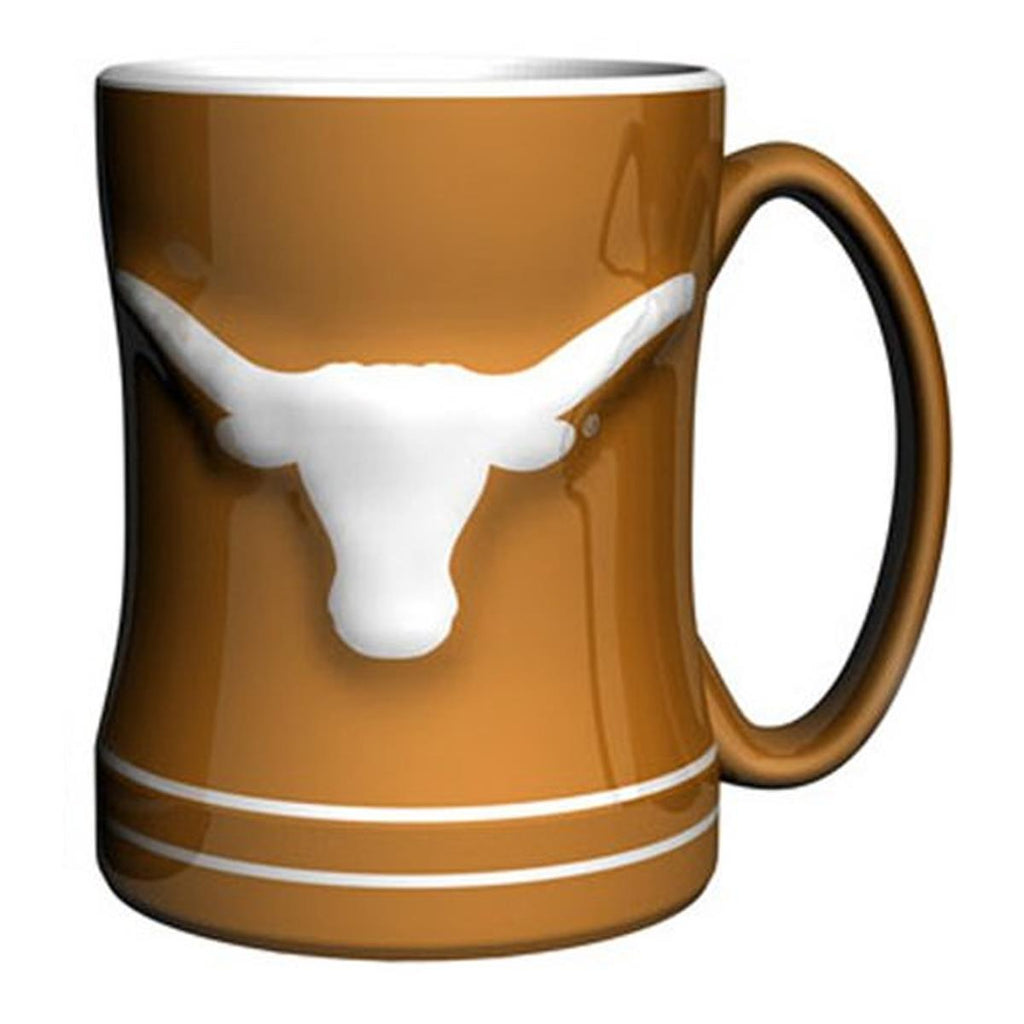 Boelter NCAA Texas Longhorns Sculpted Relief Mug Team Color 14oz