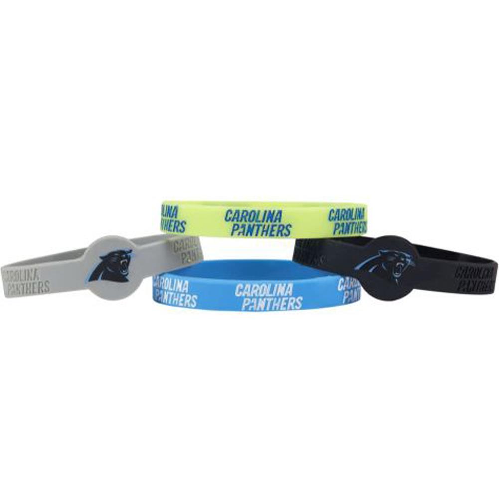 Aminco NFL Carolina Panthers 4-Pack Silicone Bracelets