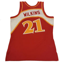 Dominique Wilkins Atlanta Hawks Mitchell & Ness Hardwood Classics Team Name  & Number T-Shirt - Red