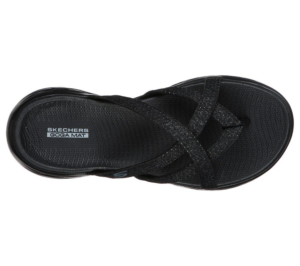 Sandalias Skechers On The Go 600 Dainty Mujer Negras Gris