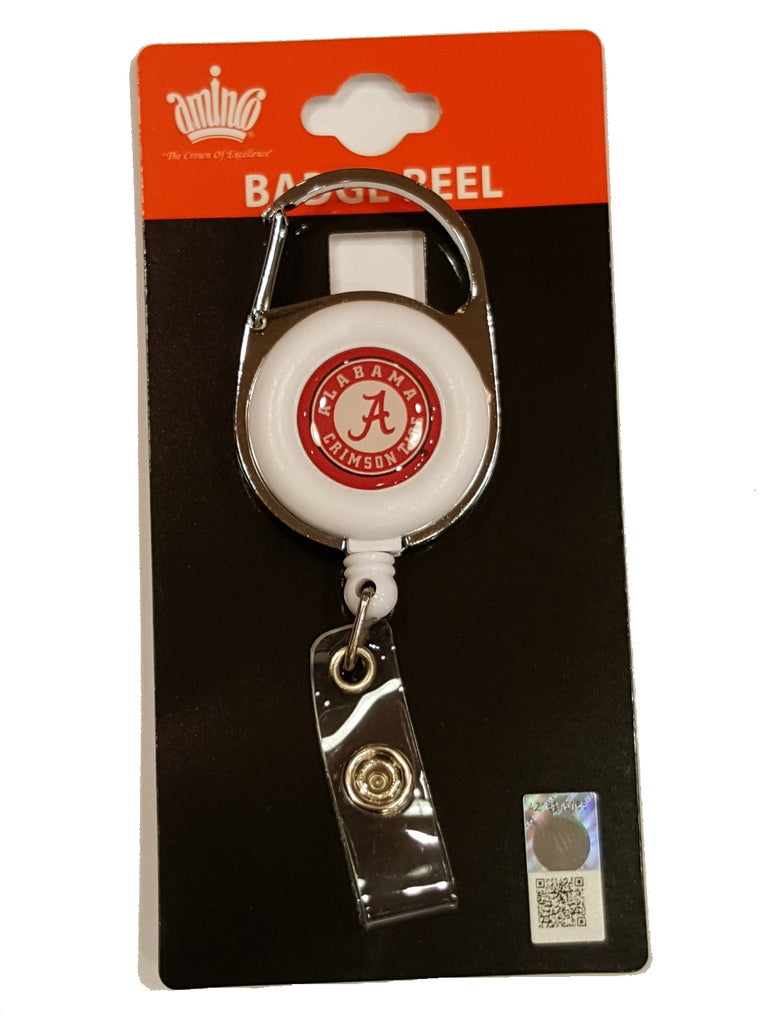 Aminco NCAA Alabama Crimson Tide Premium Retractable Deluxe Clip Badge Reel