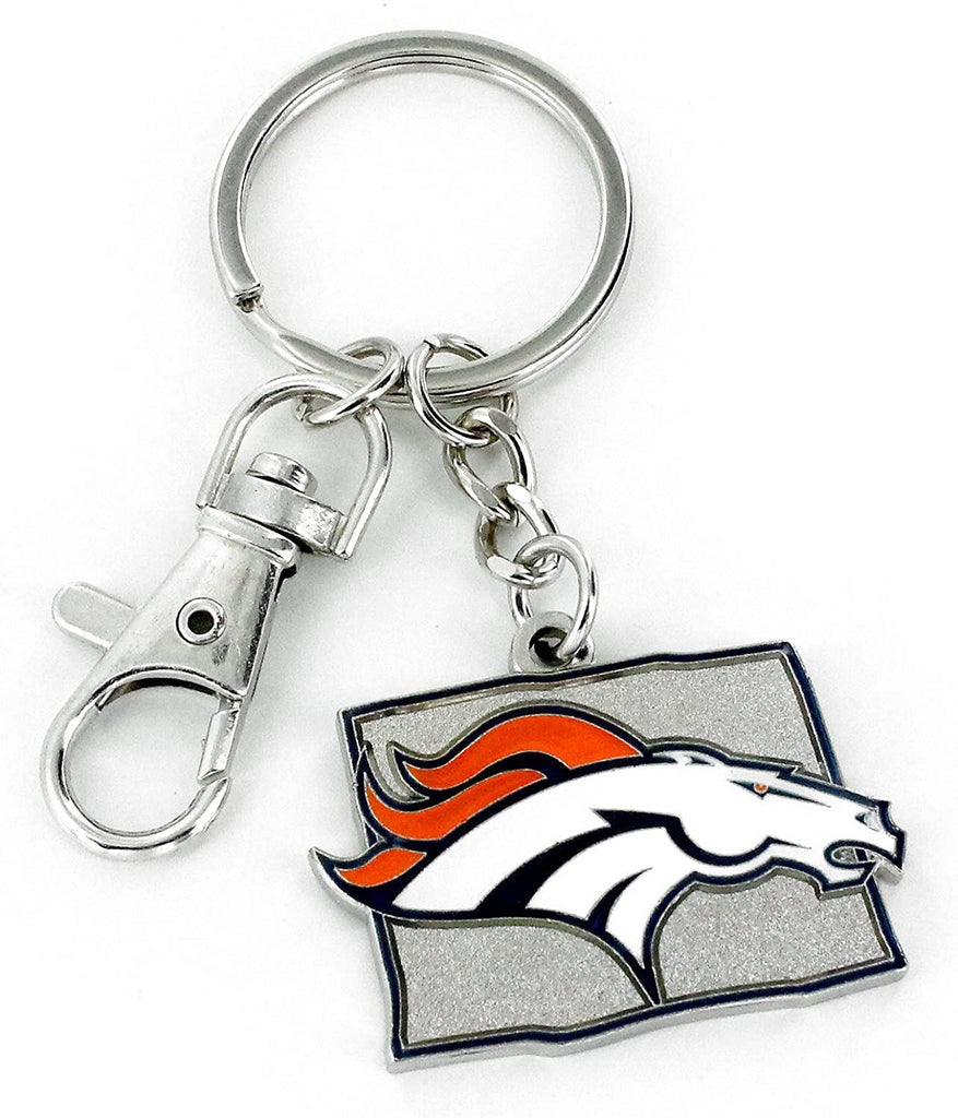 Aminco NFL Denver Broncos Home State Heavyweight Keychain