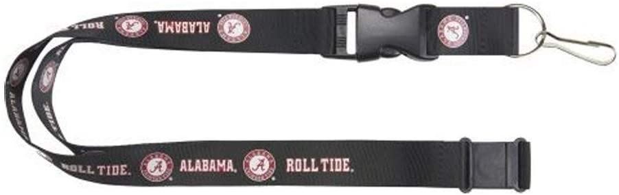 Aminco NCAA Alabama Crimson Tide Breakaway Lanyard Black