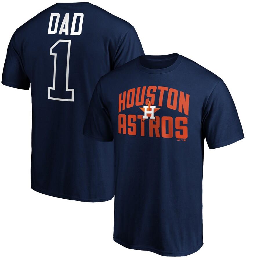 Fanatics Branded MLB Men's Houston Astros #1 Dad T-Shirt