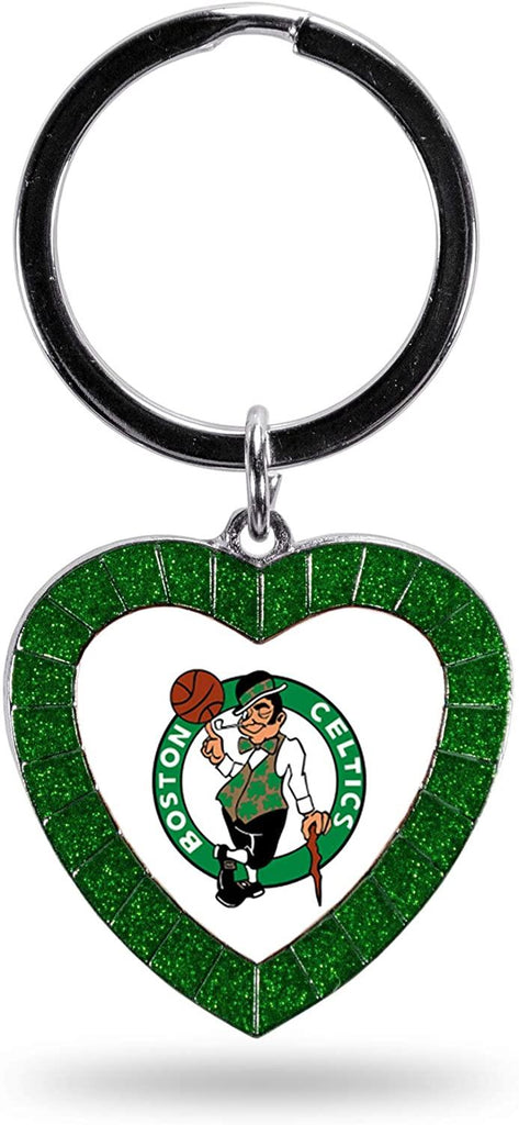 Rico NBA Boston Celtics Rhinestone Heart Colored Keychain