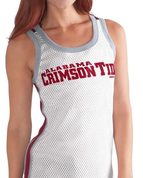 G-III NCAA Women's Alabama Crimson Tide Touchback Mesh Tank Top White –  Sportzzone