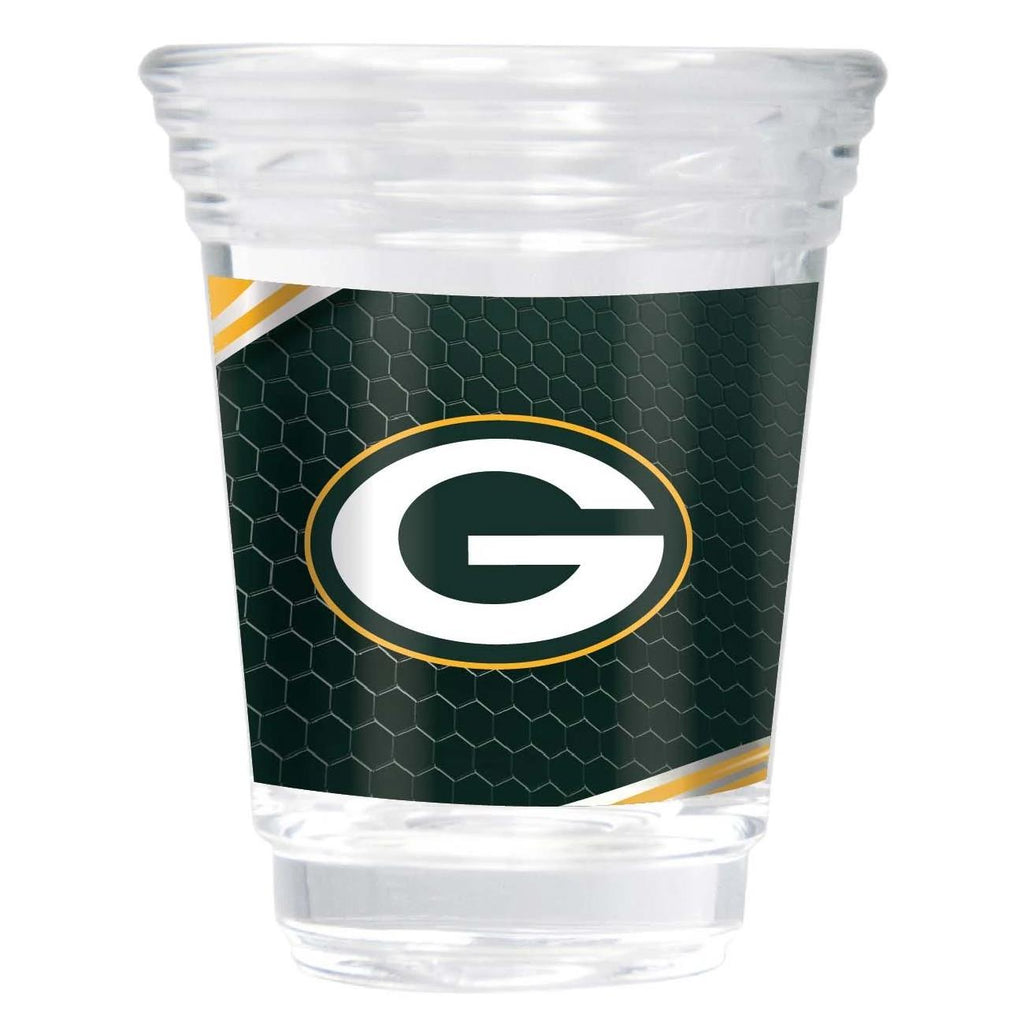 Great American Products NFL Green Bay Packers Party Shot Glass w/Metallic Graphics Team 2oz.