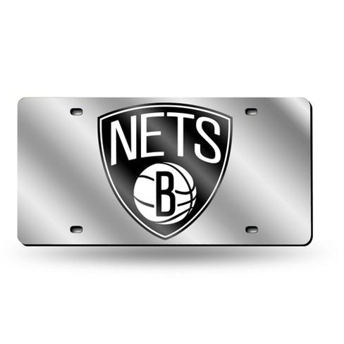 Rico NBA Brooklyn Nets Laser Cut Mirror Auto Tag Car License Plate LZS
