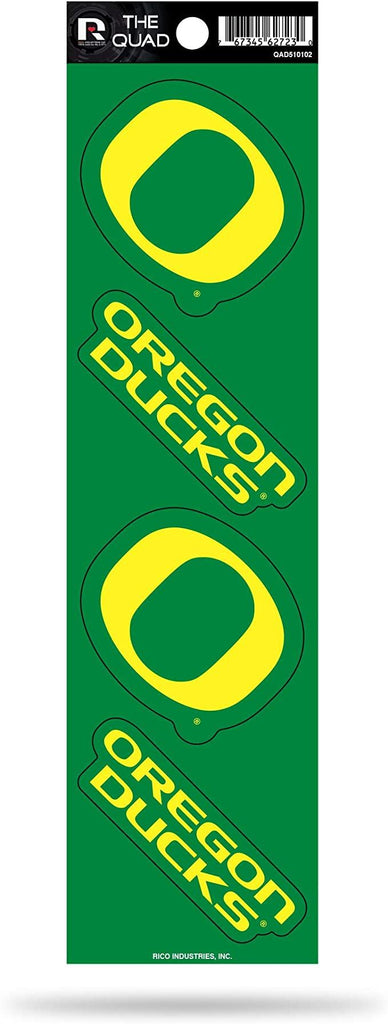 Rico NCAA Oregon Ducks The Quad 4 Pack Auto Decal Car Sticker Set QAD