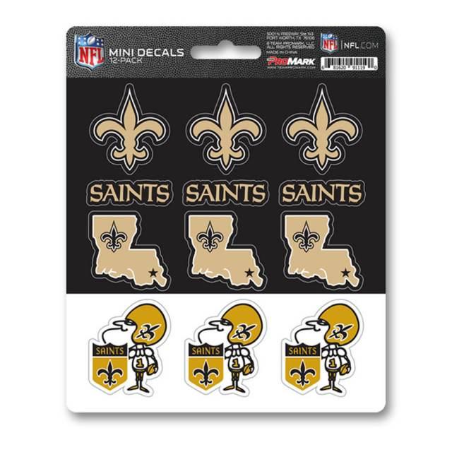 Fanmats NFL New Orleans Saints Mini Decals 12-Pack