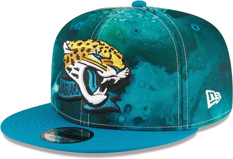 Official New Era Jacksonville Jaguars NFL 22 Training Camp Teal Camo 9FIFTY Snapback  Cap B6470_B84 B6470_B84 B6470_B84