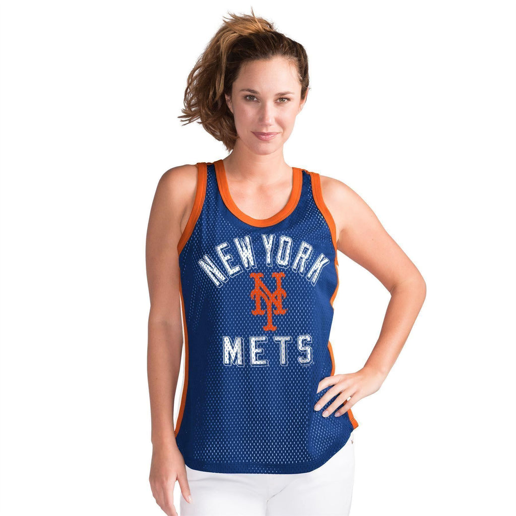 G-III MLB Women's New York Mets Comeback Mesh Tank Top