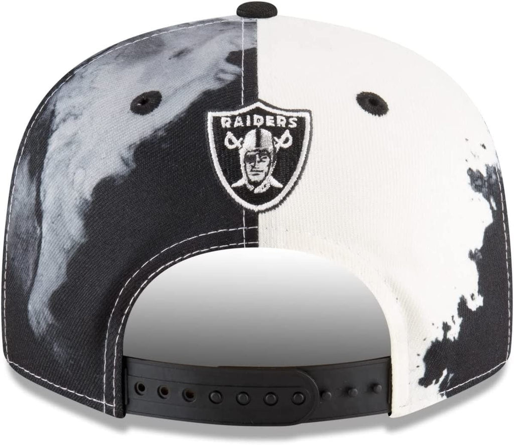 New Era NFL Men's Las Vegas Raiders 2022 Sideline 9FIFTY Ink Dye Snapback Hat Black OSFM