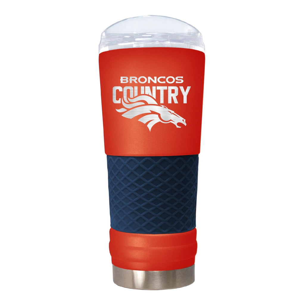 Great American Products NFL Denver Broncos Powder Coated Rally Cry Draft Tumbler 24oz