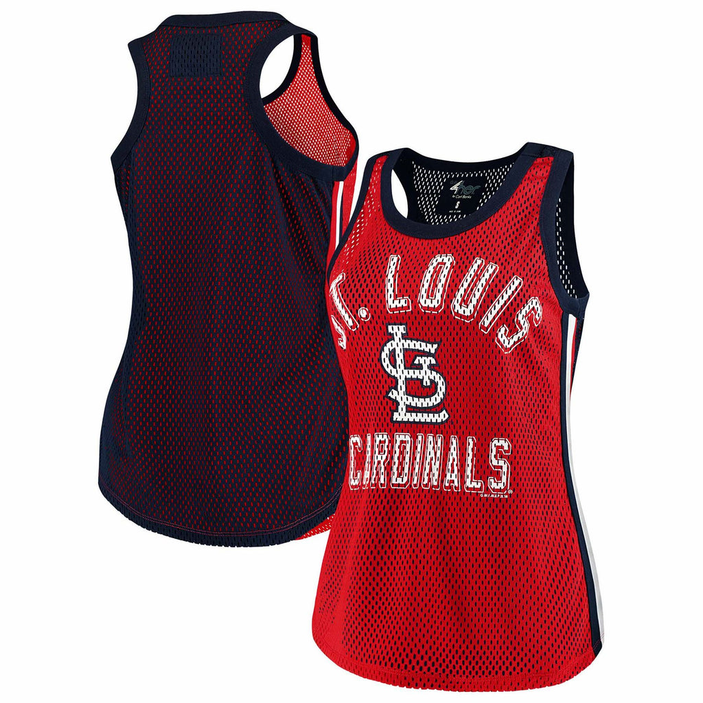 G-III 4Her by Carl Banks St. Louis Cardinals Women's Red/Navy Comeback Mesh Tank Top Size: Medium