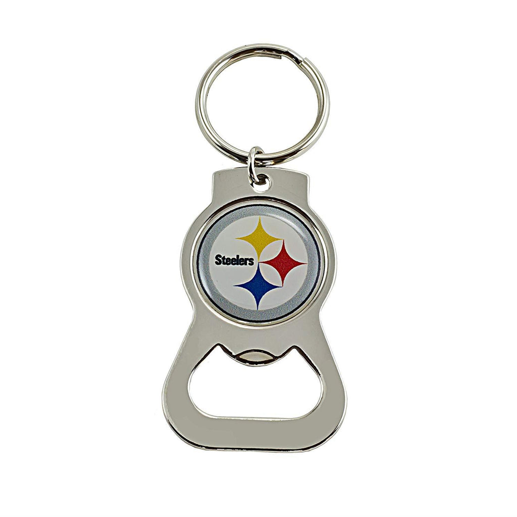 Aminco NFL Pittsburgh Steelers Bottle Opener Keychain Chrome
