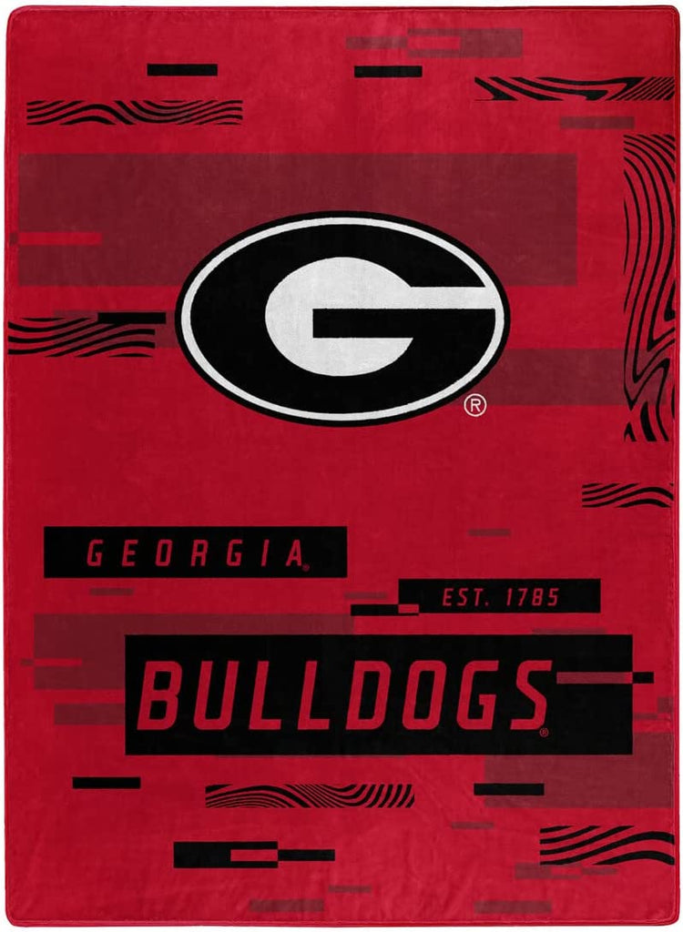 The Northwest Company NCAA Georgia Bulldogs Digitize Design Royal Plush Raschel Blanket