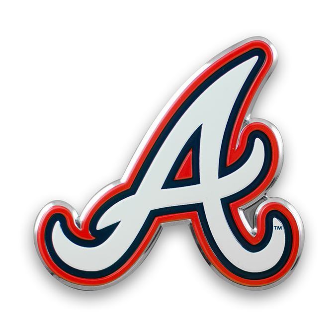 Atlanta Braves - Sheet Of 3 Carbon Fiber Triple Spirit Stickers at