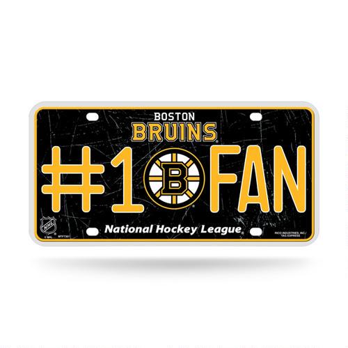 Rico NHL Boston Bruins #1 FAN Auto Metal Tag Car License Plate MTG