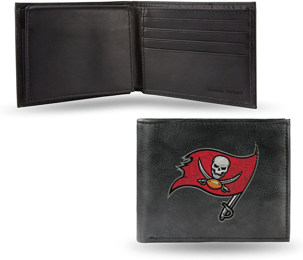Rico NFL Tampa Bay Buccaneers Embroidered Billfold Genuine Leather Wallet