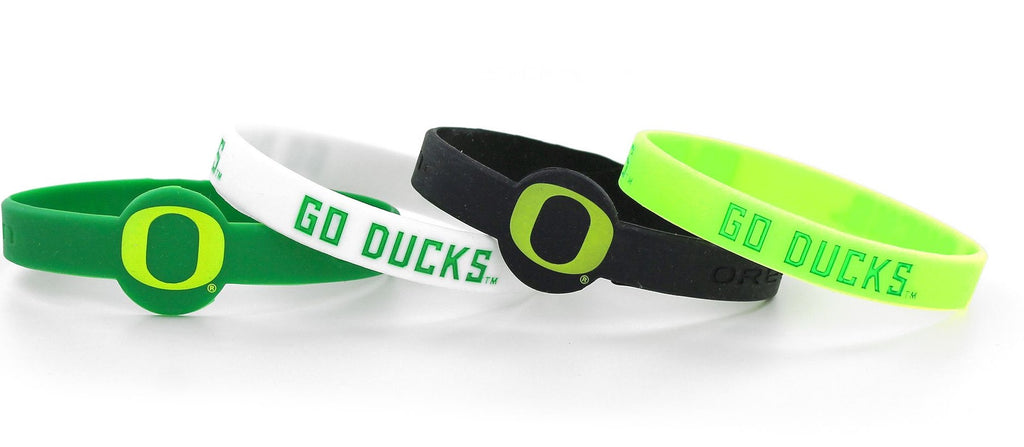 Aminco NCAA Oregon Ducks 4-Pack Silicone Bracelets