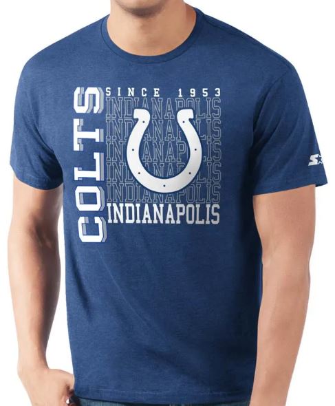 Starter NFL Men's Indianapolis Colts Established Stack T-Shirt