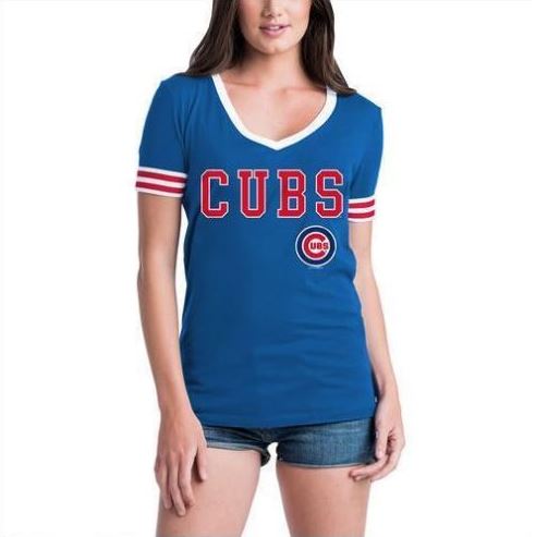 5th & Ocean MLB Women's Chicago Cubs Baby Jersey V-Neck – Sportzzone