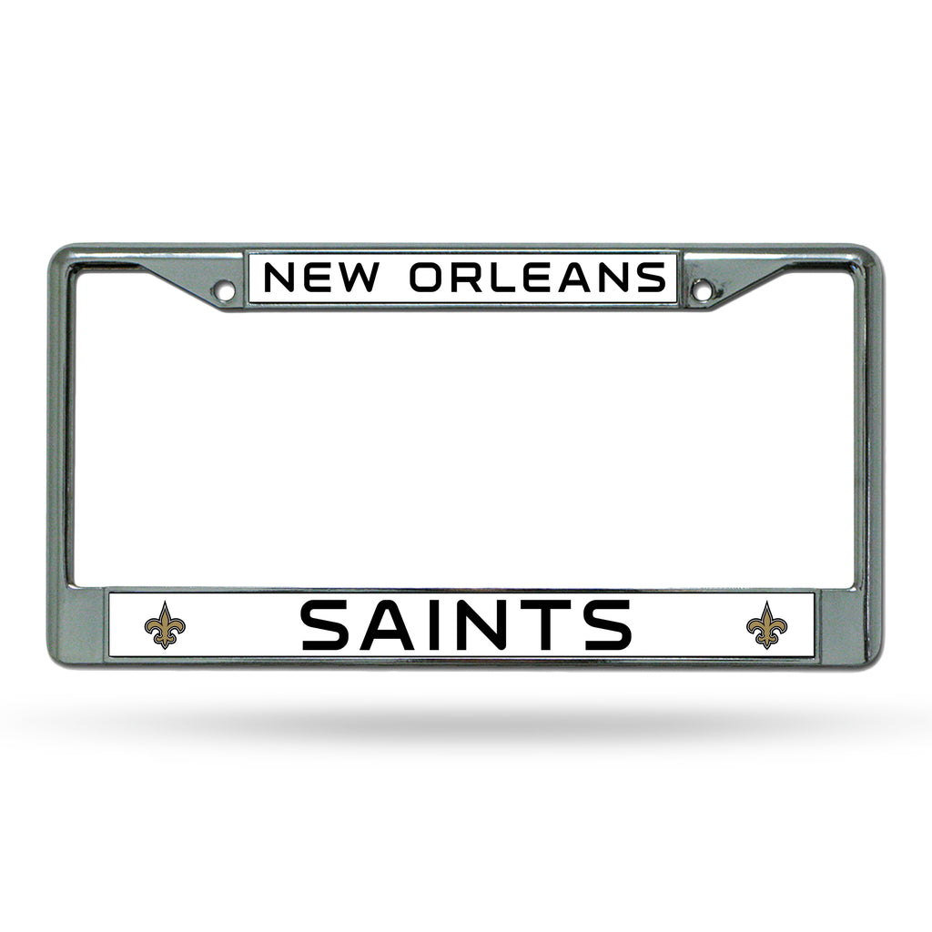 Rico NFL New Orleans Saints Auto Tag Chrome Frame FC
