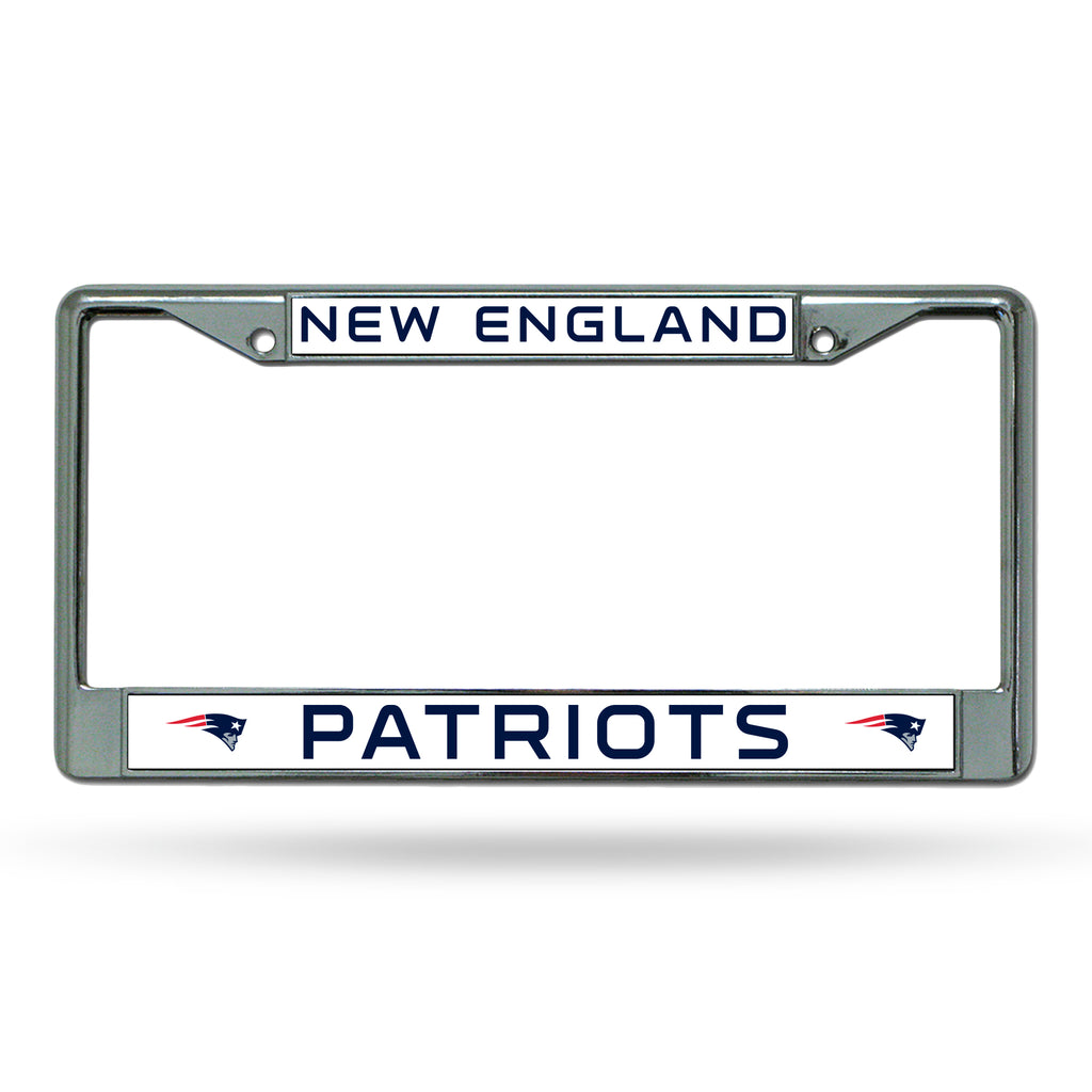 Rico NFL New England Patriots Auto Tag Chrome Frame FC