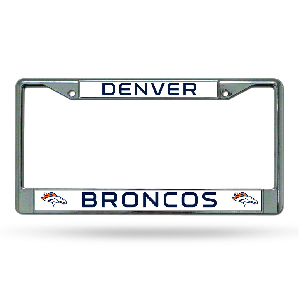 Rico NFL Denver Broncos Auto Tag Chrome Frame FC