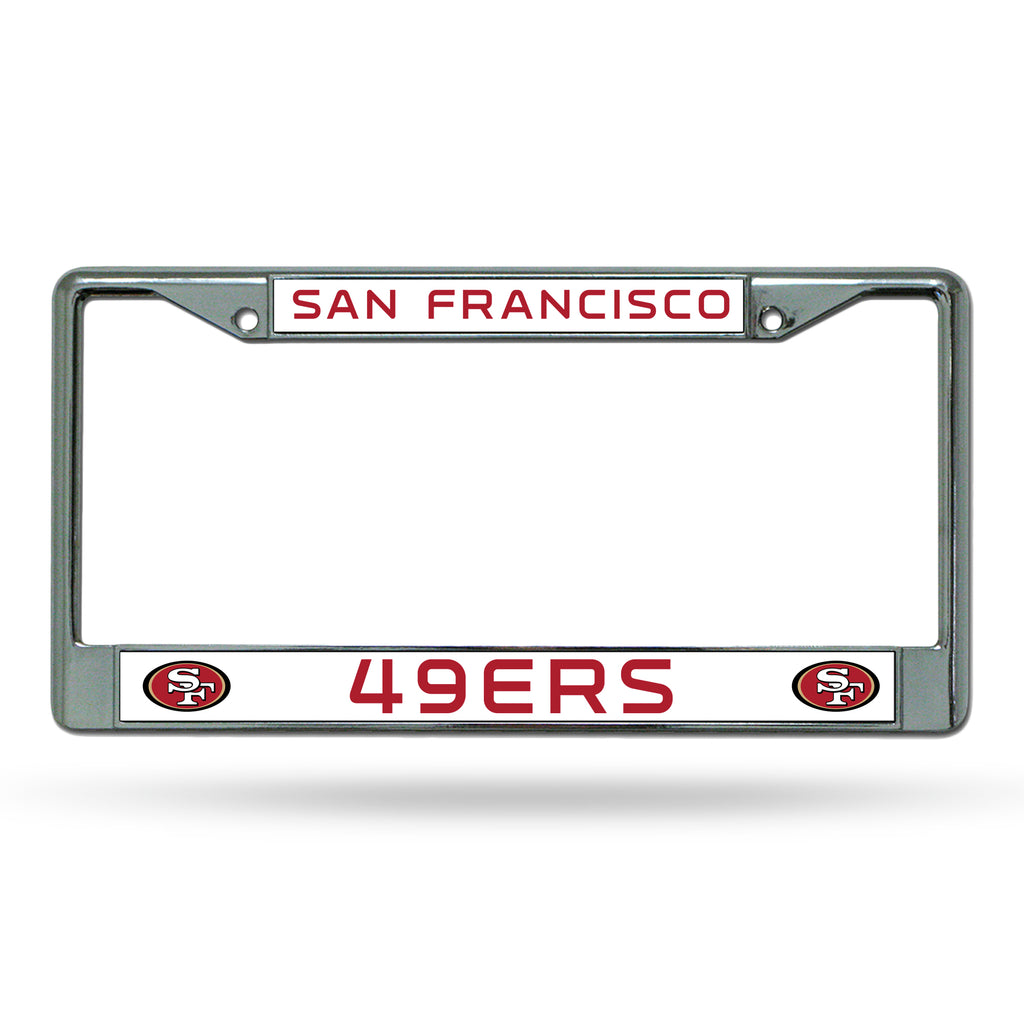 Rico NFL San Francisco 49ers Auto Tag Chrome Frame FC