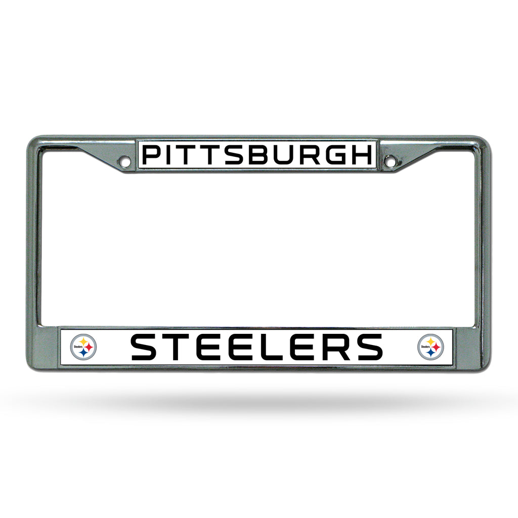 Rico NFL Pittsburgh Steelers Auto Tag Chrome Frame FC